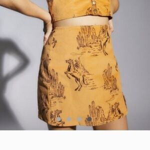 Urban Outfitters Annie Western Mini Skirt